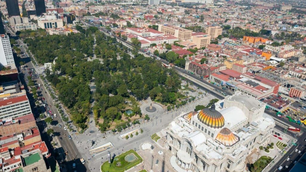 Alameda Central one of the oldest parks in Mexico City