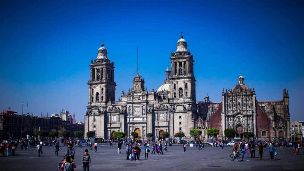 Mexico City Historic Center view of Catedral Metropolina